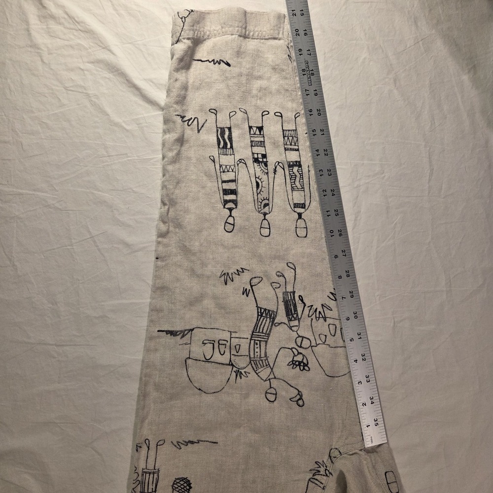 Vintage Chico's Design 100% Linen Pull On Cropped Capri Pants Y2K, 24" Waist - Picture 8 of 9